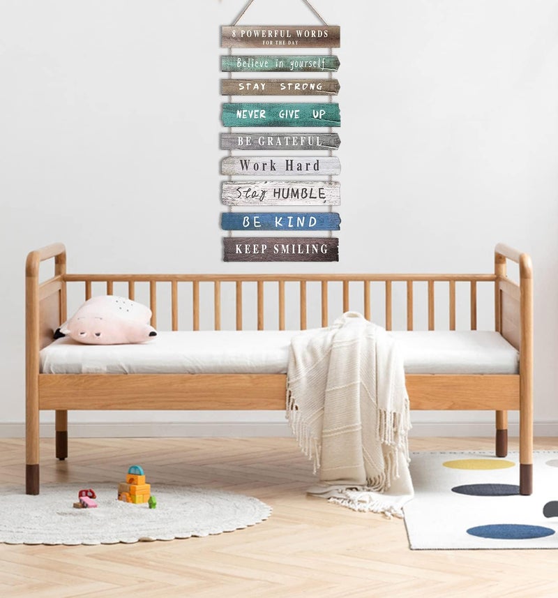 Joyhawk Inspirational Wall Art Decor for Office, Wooden Rustic Hanging Motivational Wall Art Decoration Sign, Inspiring Positive Quotes Wall Art for Home Living Room Bedroom Bathroom Classroom Gym 12"x24" - Image 4